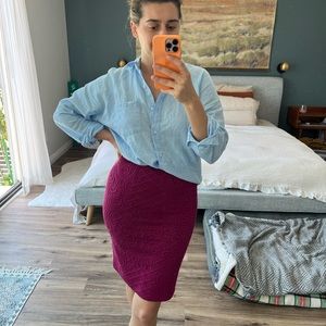 ANTHROPOLOGIE MOULINETTE SOEURS Calabria Woven Purple Pencil Skirt - Size S